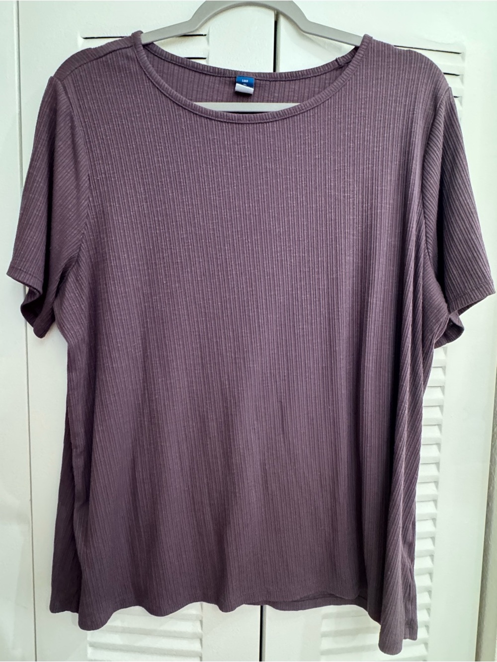 Old Navy Luxe Ribbed Short-Sleeve Tee - Dusty Mauve